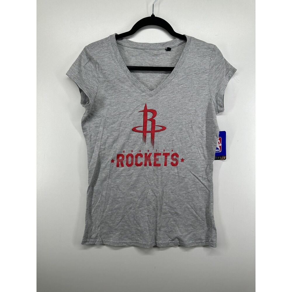 Women's Rockets Basketball Ladies V-neck Shirt‎ Gray Size M Medium NEW